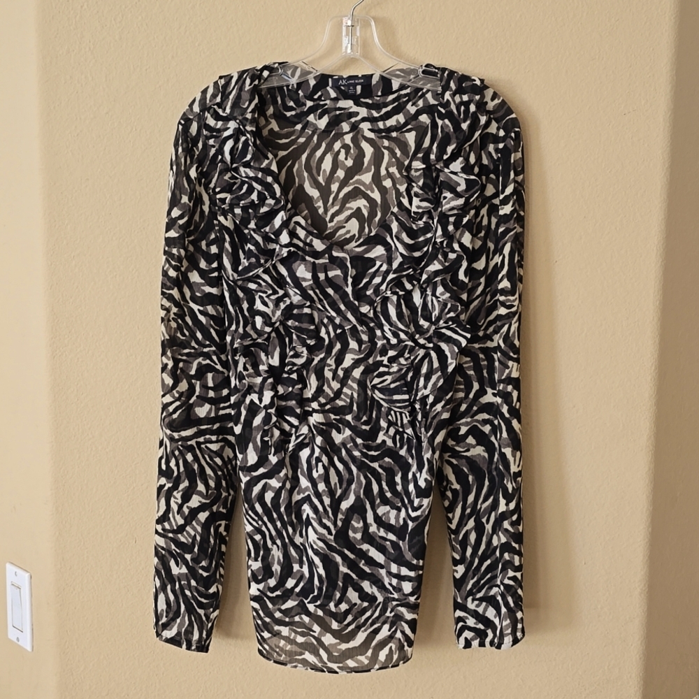 Anne Klein animal print blouse